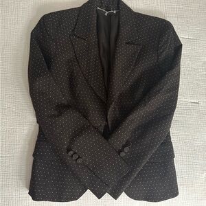 BEBE Blazer Brown with baby pink dots size 4 or XS